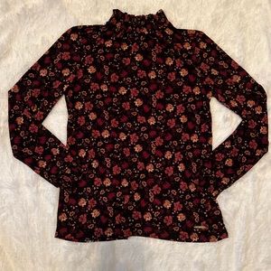 Floral Mock Neck Long Sleeve